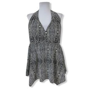 Kona Sol NWT Tankini Swim Top Handkerchief Hem 20W